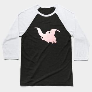 Geometric Dumbo Silhouette Millennial Pink Baseball T-Shirt